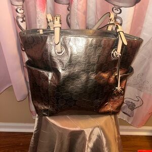 Michael Kors Shiny Brown Tote